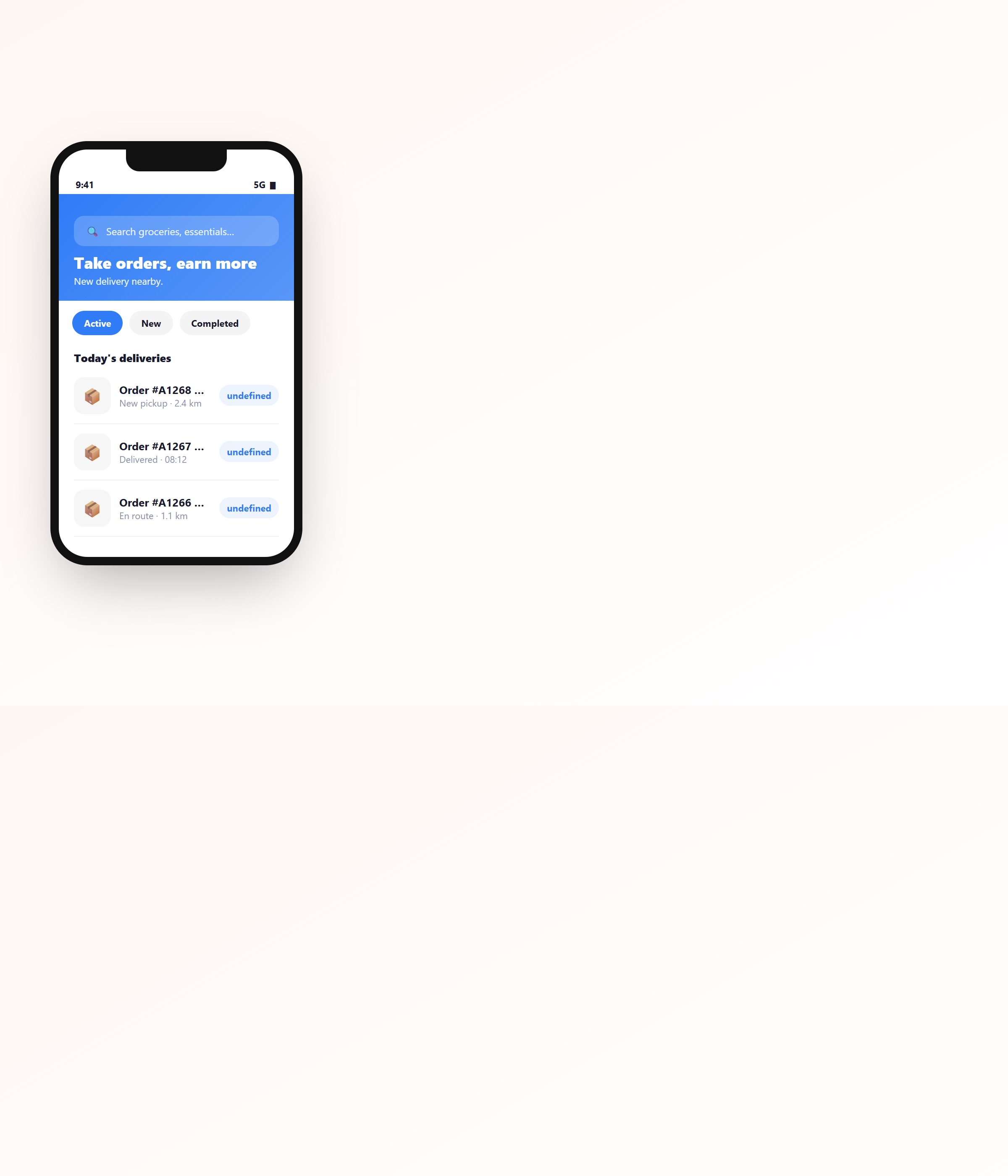 Rider / delivery app
